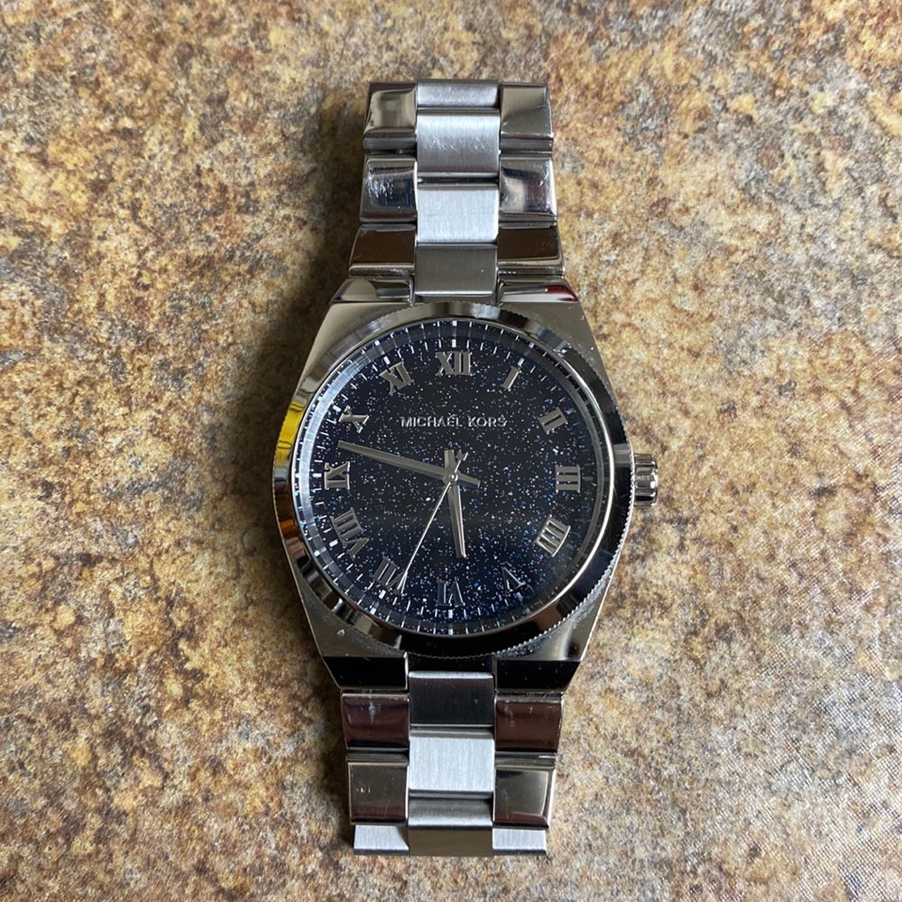 Michael Kors Channing Midnight Blue Dial Watch.